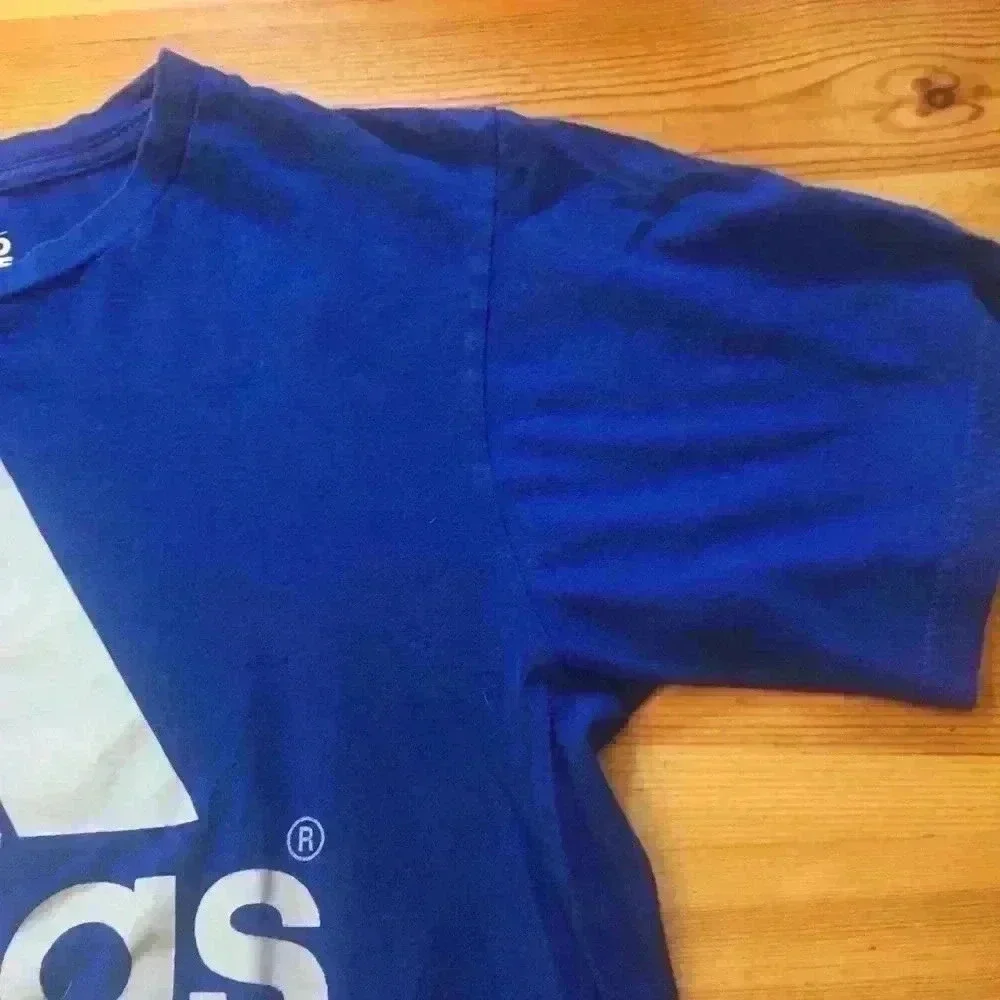 Adidas New York Men’s M Cotton blue gray T-shirt